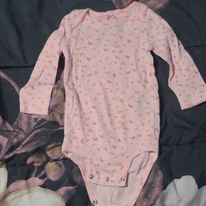 Carter's Pink and Orange Butterfly Bodysuit